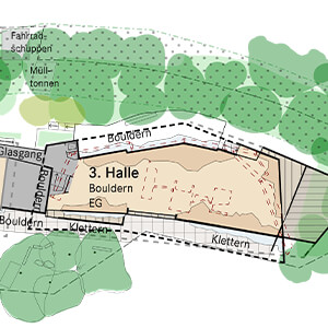 Geplante Boulderhalle