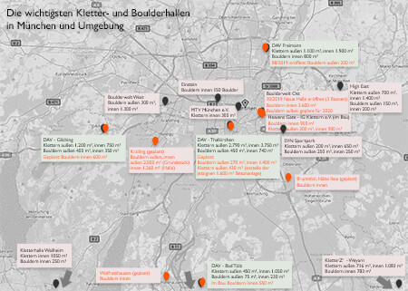 Kletter-und Boulderhallen im Raum München